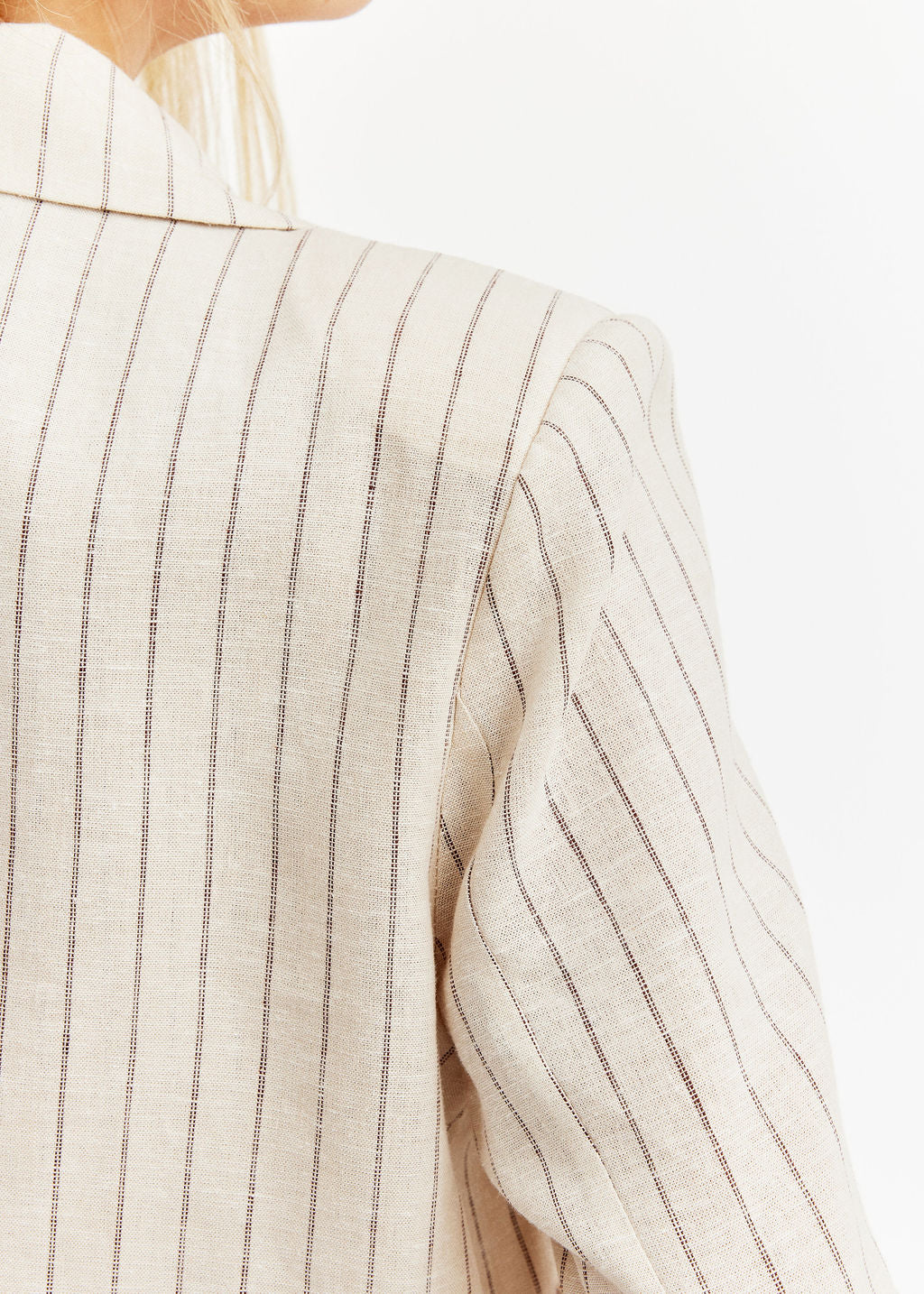 Veste en lin rayé blanc | Vêtements Femme Lauren Vidal 5