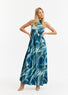 Robe longue emmanchures américaines bleu | Vêtements Femme Lauren Vidal 6