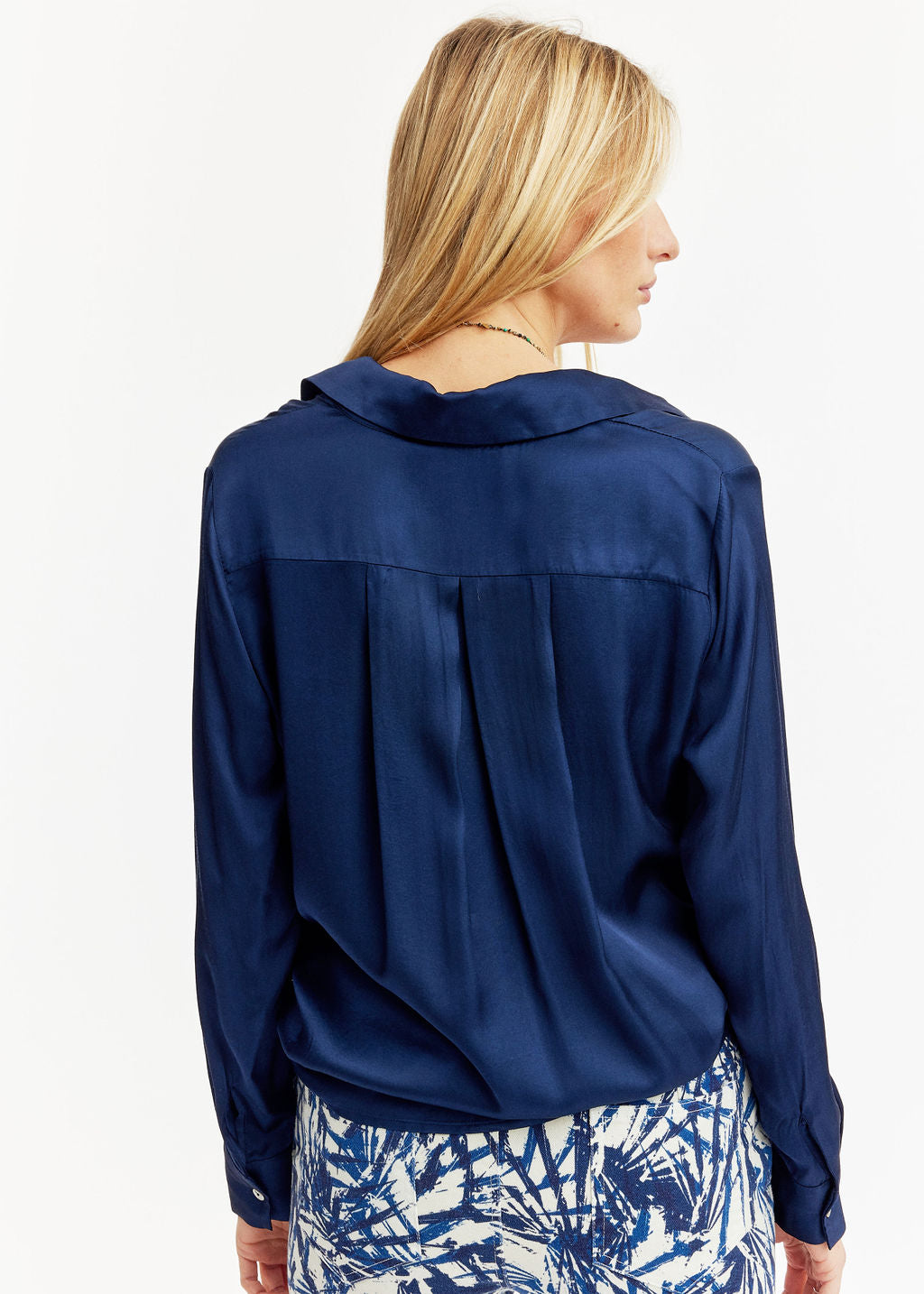 Chemise en viscose bleu | Vêtements Femme Lauren Vidal 8