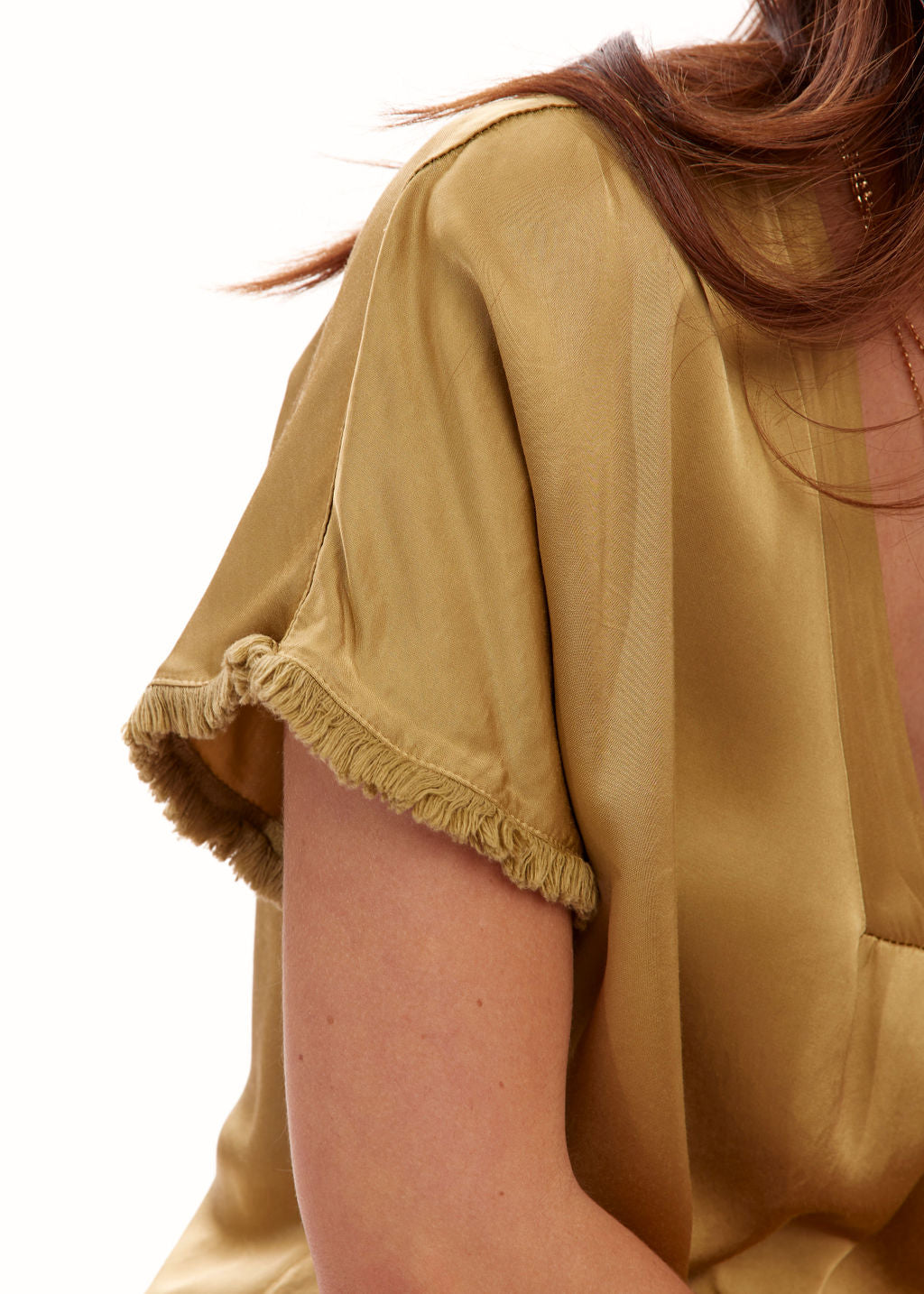 Top frangé beige | Vêtements Femme Lauren Vidal 2