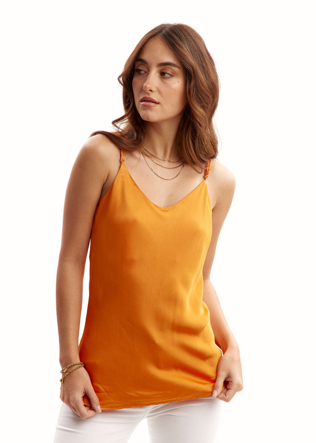 Top basic orange | Vêtements Femme Lauren Vidal 1