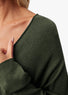 Pull oversize col V vert | Vêtements Femme Lauren Vidal 2