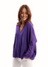 Pull oversize col V violet | Vêtements Femme Lauren Vidal 2