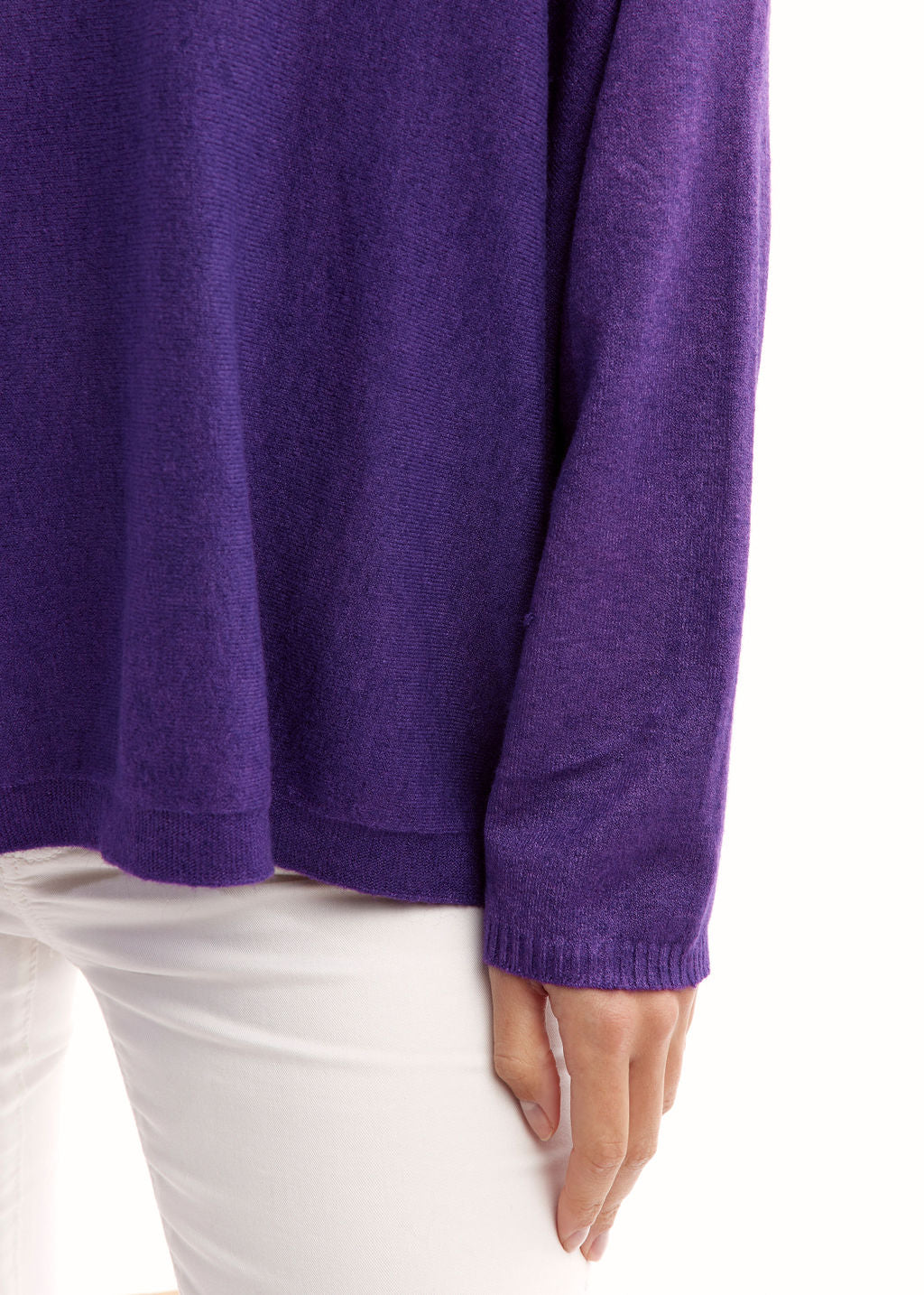Pull oversize col V violet | Vêtements Femme Lauren Vidal 6