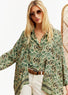 Kimono court imprimé Vert | Vêtements Femme Lauren Vidal 5