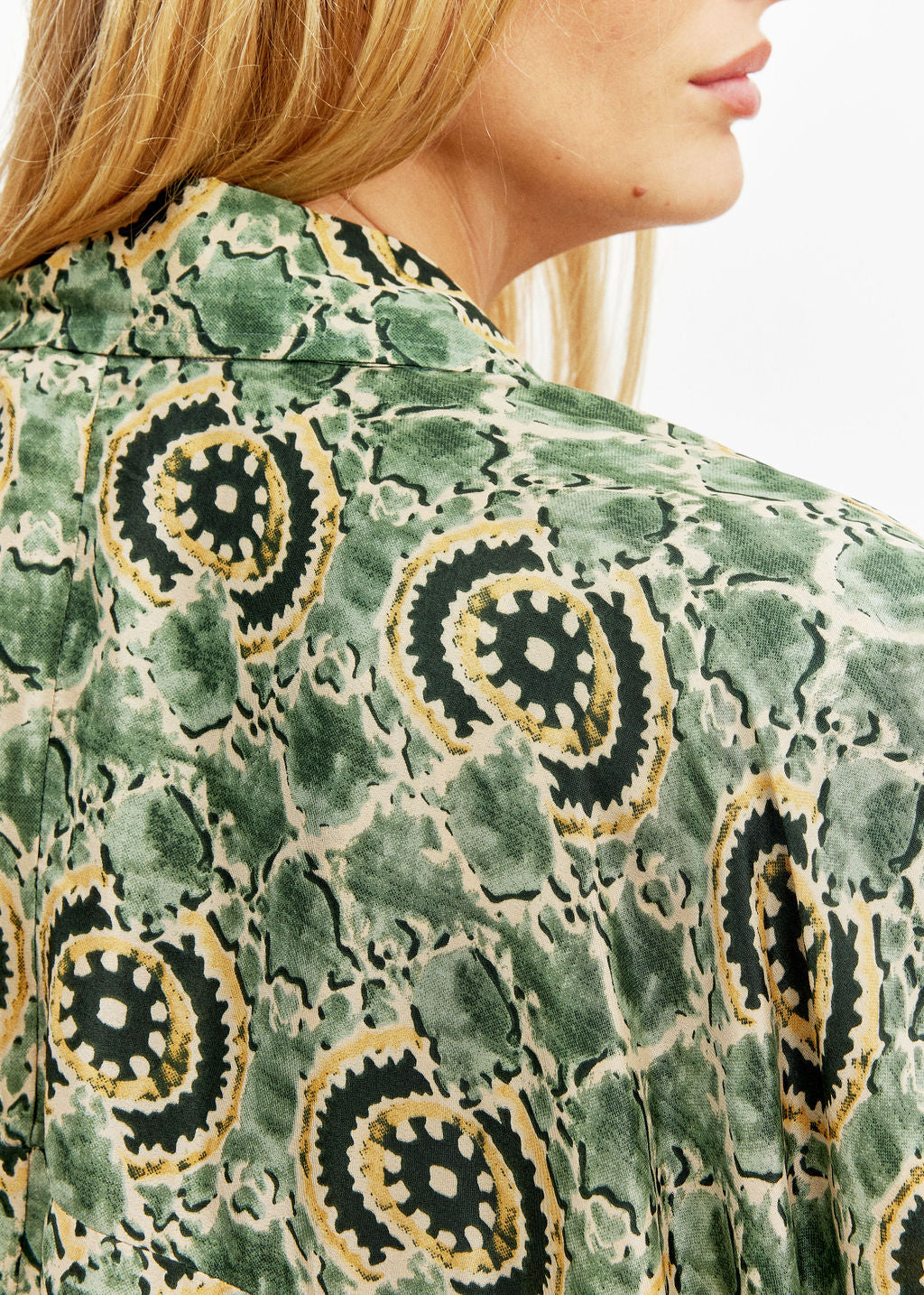 Kimono court imprimé Vert | Vêtements Femme Lauren Vidal 7