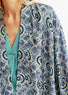 Kimono court imprimé Bleu | Vêtements Femme Lauren Vidal 1