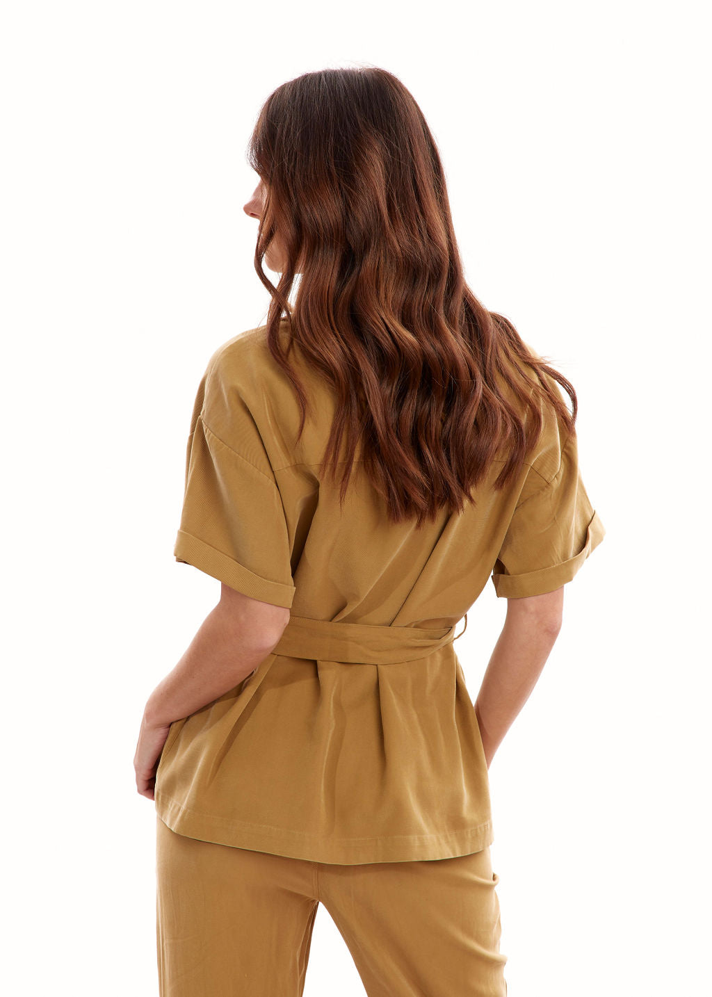 Veste saharienne manches courtes beige | Vêtements Femme Lauren Vidal 3