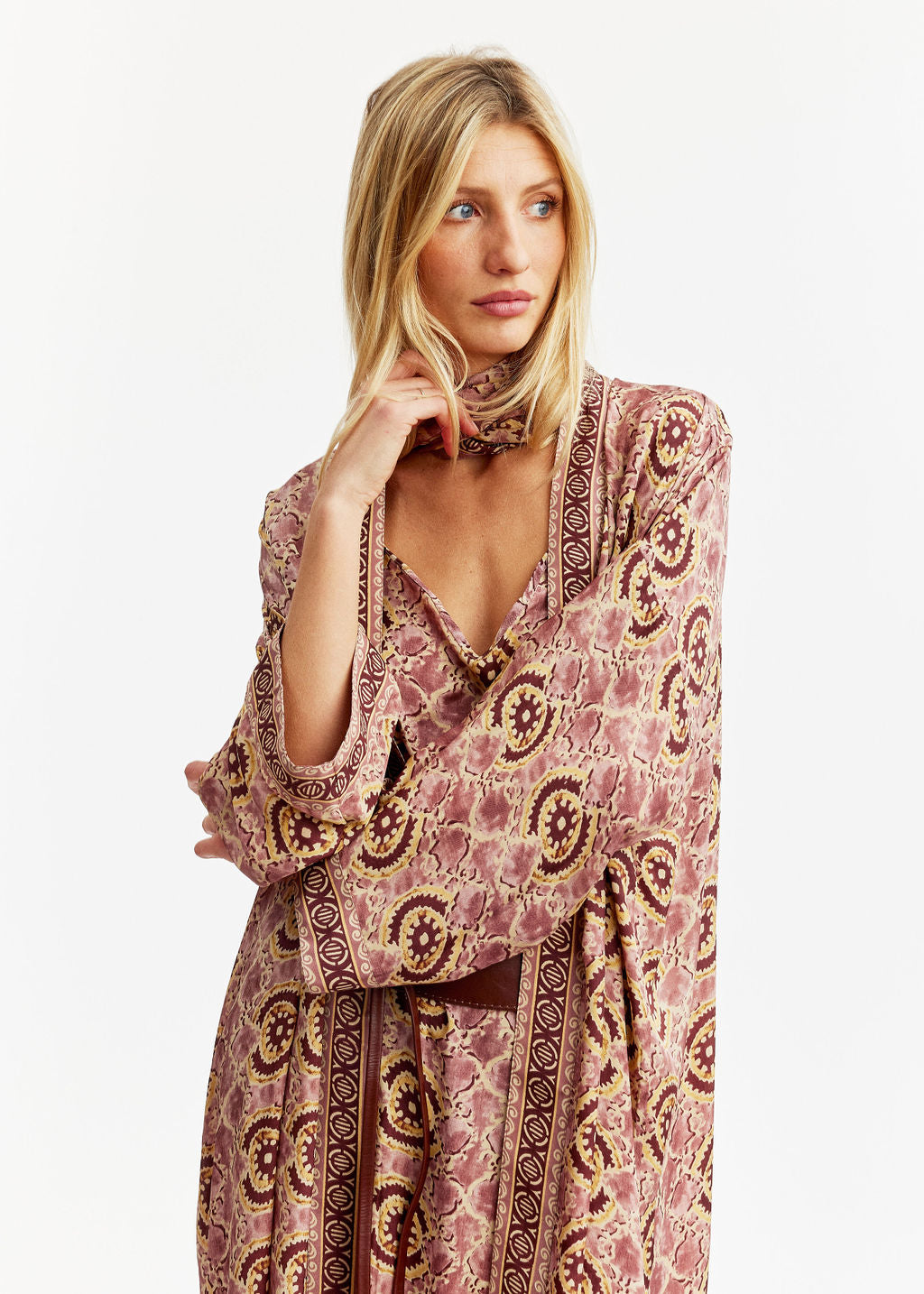 Kimono long imprimé rose | Vêtements Femme Lauren Vidal 3